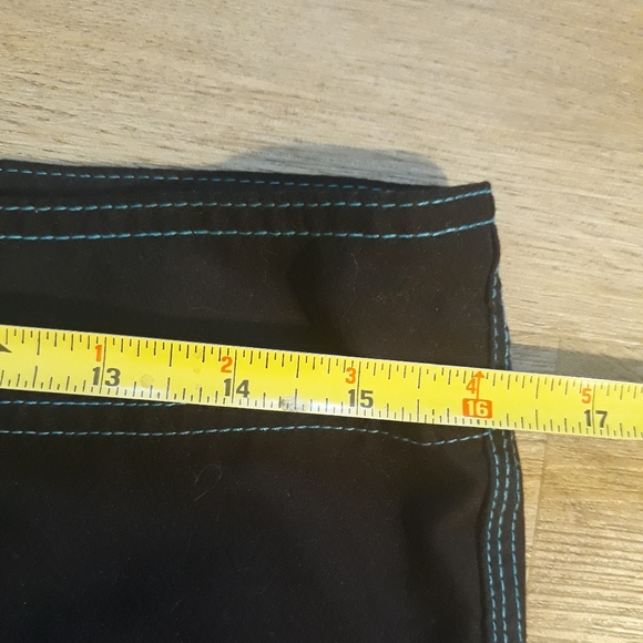 Hurley Men's One and Only 21" Board Shorts - Black / Cyan Swim Trunks - Picture 11 of 15